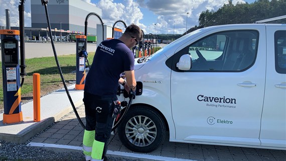 Electric service cars are the future – Caverion aims to have more than 2,000 electric service vans in use by 2025